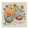 Grateful Script Warm Pumpkins Autumn Plants Sunflowers Canvas Art